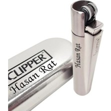 Sevgililer Gününe Özel Isim Baskılı Metal Renkli Clipper Çakmak