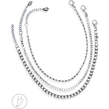 Klips Toptan Üçlü Zincir Kombin Halhal