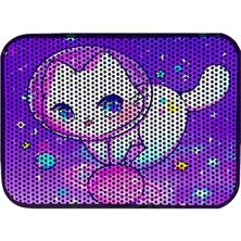 UltraMint Elekli Desenli Kedi Tuvalet Önü Paspası 60X45 Cm, Eğlenceli Tasarım