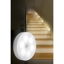 Home Dekor Hediye 6 Adet Merdiven Koridor Yatak Odası Dolap Içi Aydınlatma Hareket Sensörlü Kablosuz LED Gece Lambası