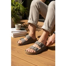 Konfores 2236-LOOK Life Unisex Çift Tokalı Ultra Hafif Havuz,plaj ve Günlük Kullanıma Uygun Terlik - NKT02236-KUM-44