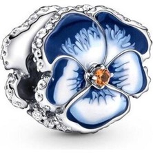 Kumi Bileklik Ve Kolye Için Menekşe Gümüş Kaplama Charm