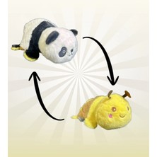 Top Rock Store Sevimli 27 cm Çift Taraflı Peluş Hayvanlar Oyun Arkadaşı Çevirince Dönüşür