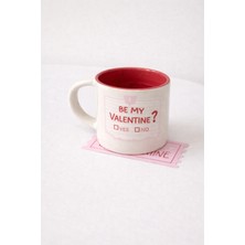 Beige & Stone Be My Valentine Kulplu Seramik Kupa 235 ml - Sevgililer Günü Hediyesi