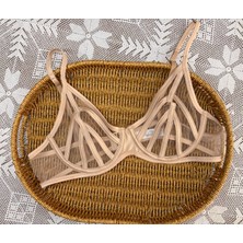 Wonna Siyah Fashion Saten Biyeli Tül Sütyen Tanga Takım