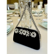 Gloriys Ayakkabı & Çanta Siyah Taşlı Abiye Çanta