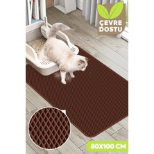 UltraMint Kedi Tuvaleti Önü Paspası, Kedi Kumu Matı, 80X100 Cm, Kahverengi