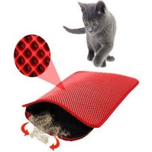 UltraMint Kedi Tuvalet Önü Paspası, 60X42,5 Cm, Canlı Kırmızı Renk