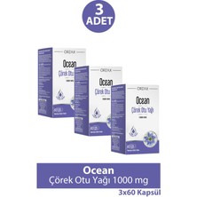 Ocean Çörek Otu Yağı 1000 Mg 60 Kapsül 3 Adet