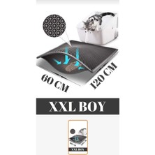 UltraMint Büyük Boy Tuvalet Önü Kedi Kumu Paspası 60X120 cm Gri