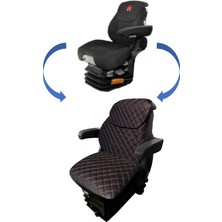 Normadia Kırmızı Massey Ferguson 5s Seri Traktör Koltuk Kılıfı 3 Parça BK3-102