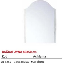 Leva House Alz Tek Ayna 40 x 50 cm Bağdat ( AY5255 )
