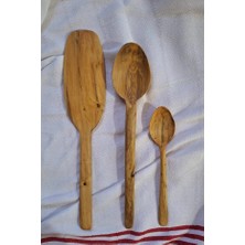 Şimşir Kaşık Seti, Doğal Şimşir Sunum ve Yemek Kaşığı Şimşir Spatulası