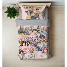 Hediyechy Huntix K-Pop Temalı Tek Kişilik Nevresim Takımı
