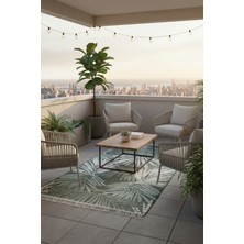 Doğal Tonlarda Modern Desen Çift Taraflı Makinede Yıkanabilir Ev Içi & Dış Mekan Uyumlu Kilim