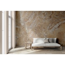 Grown Sade Bej Mermer Desenli Duvar Kağıdı - Mutfak ve Banyo