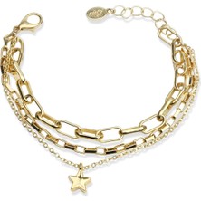 Klips Toptan Yıldız Obje Detay Çoklu Bileklik