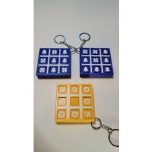 3’lü Set 3D Baskı Xox Anahtarlık – Tic Tac Toe Mini Zeka Oyunu, Hediyelik ve Dayanıklı Tasarım