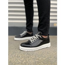 Zapatos JY152 Cool Bağcıklı Rugan Erkek Günlük Spor Klasik Ayakkabı Rbt - Siyah