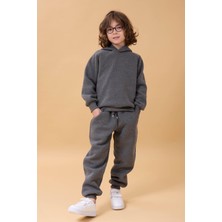 Perendi Reglan Kol Kapüşonlu Içi Polarlı Unisex Çocuk Takım