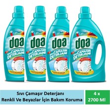 Doa Sıvı Çamaşır Deterjanı Renkliler ve Beyazlar Bakım ve Koruma 4 x 2700 ml