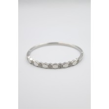 Beta Moda Hub Taşlı Vip Bilezik - Gümüş