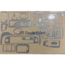 Normadia Maun Kaplama Göğüs Konsol Trim Gümüş Gri 1995-2001 Honda Civic Ies