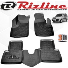 Normadia Doblo 1 3D Paspas Havuzlu Siyah 2001-2009 4'lü Set