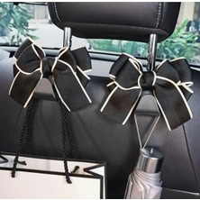 Normadia Iki Adet Siyah Bej Fiyonklu Araba Arka Koltuk Organizer Asma Kancası