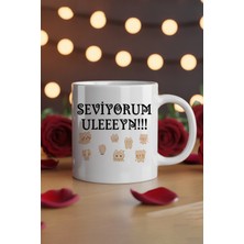 giftkonsept Seviyorum Komik Sevgililer Günü Hediyesi Baskılı Kupa Bardak