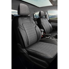 Normadia Keten Kumaş Otomobil Koltuk Kılıfı Seti, Ortopedik Destekli, Tam Paket