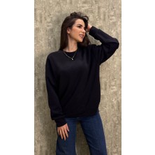 Leilaa Bisiklet Yaka Modal Kumaş Basic Sweatshirt