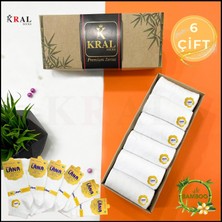 Kral Socks Kadın Bambu Çorap ( 6 Çift) Renkli Hediye Kutulu Patik Kadın Çorap