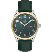 Platin Pierre HDS-PL-1219GB-D10 Deri Kordon Takvimli Erkek Kol Saati