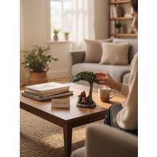 Renk Yapı Rüyası Dekoratif Şık Ağaç Figürlü Biblo Sunum Sevgililer Günü Biblosu Ağaç Biblo 22*13 cm