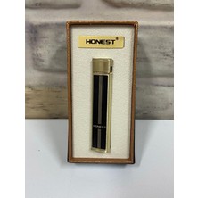 Ince Sarı Siyah Düz Çizgili Gazlı Isme Özel Çakmak