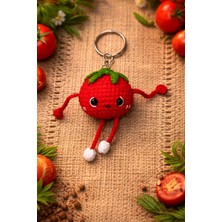 Mugusa Hediyelik El Örgüsü - Amigurumi Domates Anahtarlık & Çanta Süsü