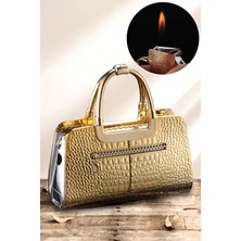 Şık Sarı Renkli Çanta Görünümlü Gazlı Çakmak, Modern ve Kullanışlı Tasarım