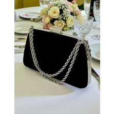 Gloriys Ayakkabı & Çanta Siyah Taşlı Abiye Çanta