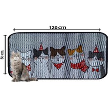 UltraMint Renkli Desenli Elektrikli Kedi Tuvaleti Önü Kum Paspası Xxl