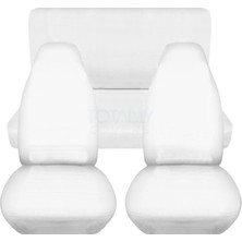 Normadia Beyaz Penye Oto Koltuk Kılıf Takımı, Honda Civic Uyumlu, Koruyucu ve Şık