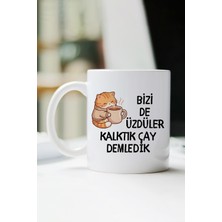 giftkonsept Kalktık Çay Demledik Baskılı Komik Hediyelik Kupa Bardak
