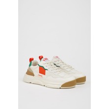 Faruk Balkanas Degre Model Kombinasyonlu Deri Ithal Taban Sneaker Ayakkabı