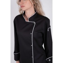 Acar İş Tex Kadın Siyah Chef Aşçı Ceket