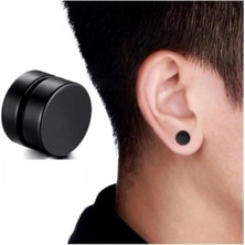 Kumi Paslanmaz Çelik Erkek Kadın Mıknatıslı Yuvarlak Manyetik Küpe 1 Adet