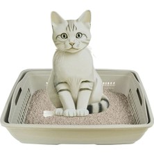 UltraMint Açık Elekli Kedi Tuvaleti 37X49X17 Cm, Pratik ve Temiz Kullanım