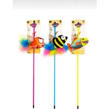 UltraMint Yumuşak Tüylü Kedi Oltası, Peluş Balık, Eğlenceli ve Interaktif Oyun Keyfi