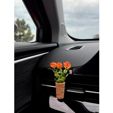 Normadia Mini Araç Klima Süsü ve Mantar Saksı Çiçekli Oto Kokusu
