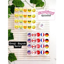 Emohjong Tiktok Fenomen Masa Oyunu Taş Eşleştirme Mahjong -Emoji Bayrak Seti
