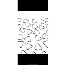 Boncukcu Abla Üçgen Anahtarlık Aparatı Gümüş 1000 Adet Makrome Amugurumi Yapımı Tamamlayıcı Uç